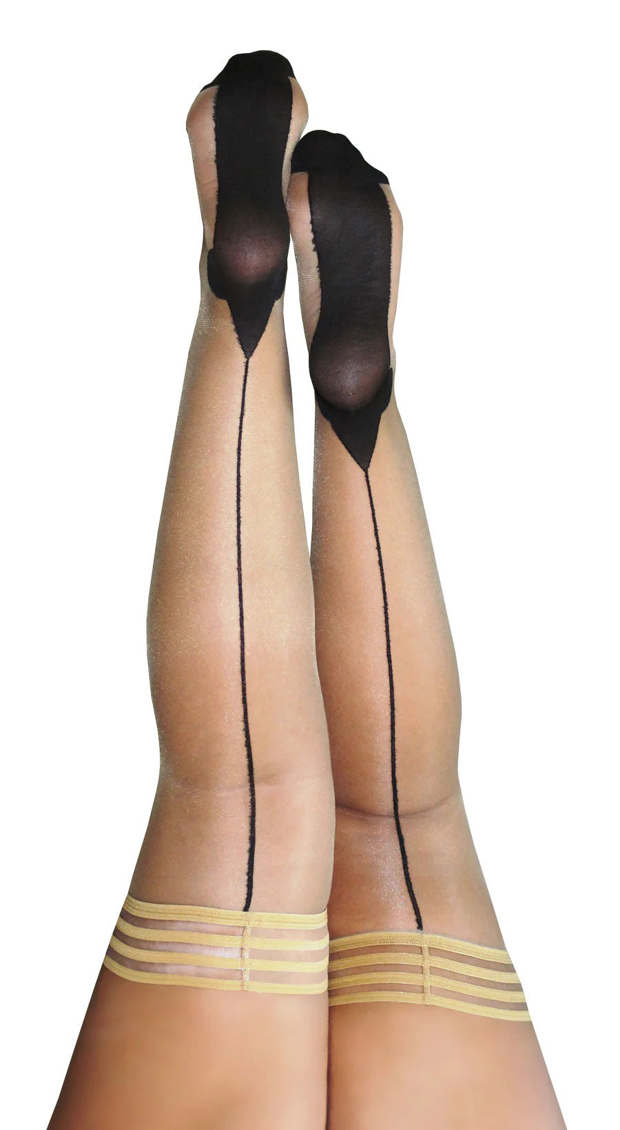 Ruby - Cuban Heel Thigh High - Size D - Nude KX-1318D-NUD-D