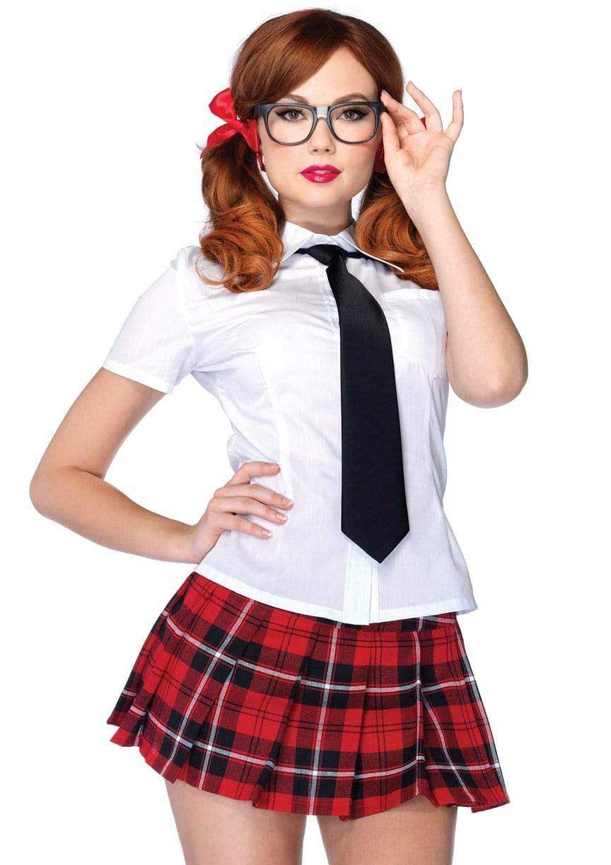 Private School Sweetie Costume - Small - White /  Red LA-85112WHRDS