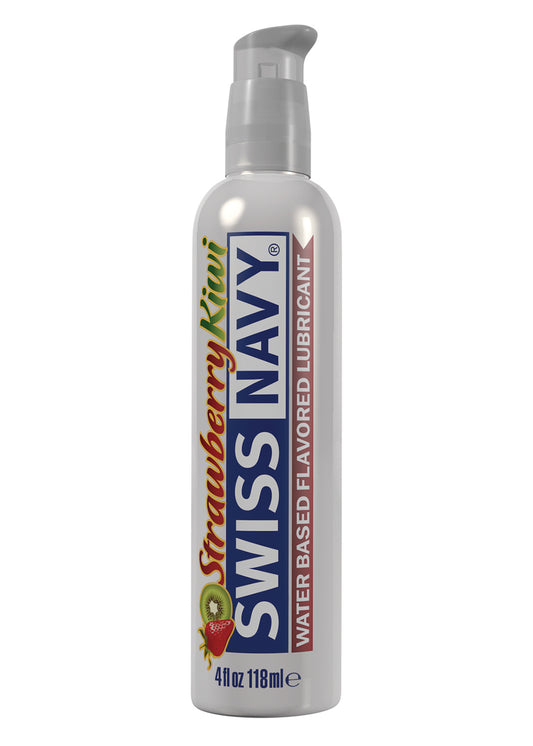 Swiss Navy Flavors Water Based Lubricant - Strawberry Kiwi 4 Fl. Oz. MD-SNFSK4